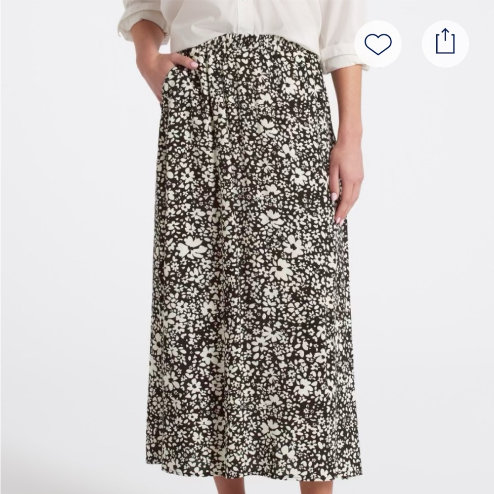 Vero Moda Black and White Floral Maxi Skirt